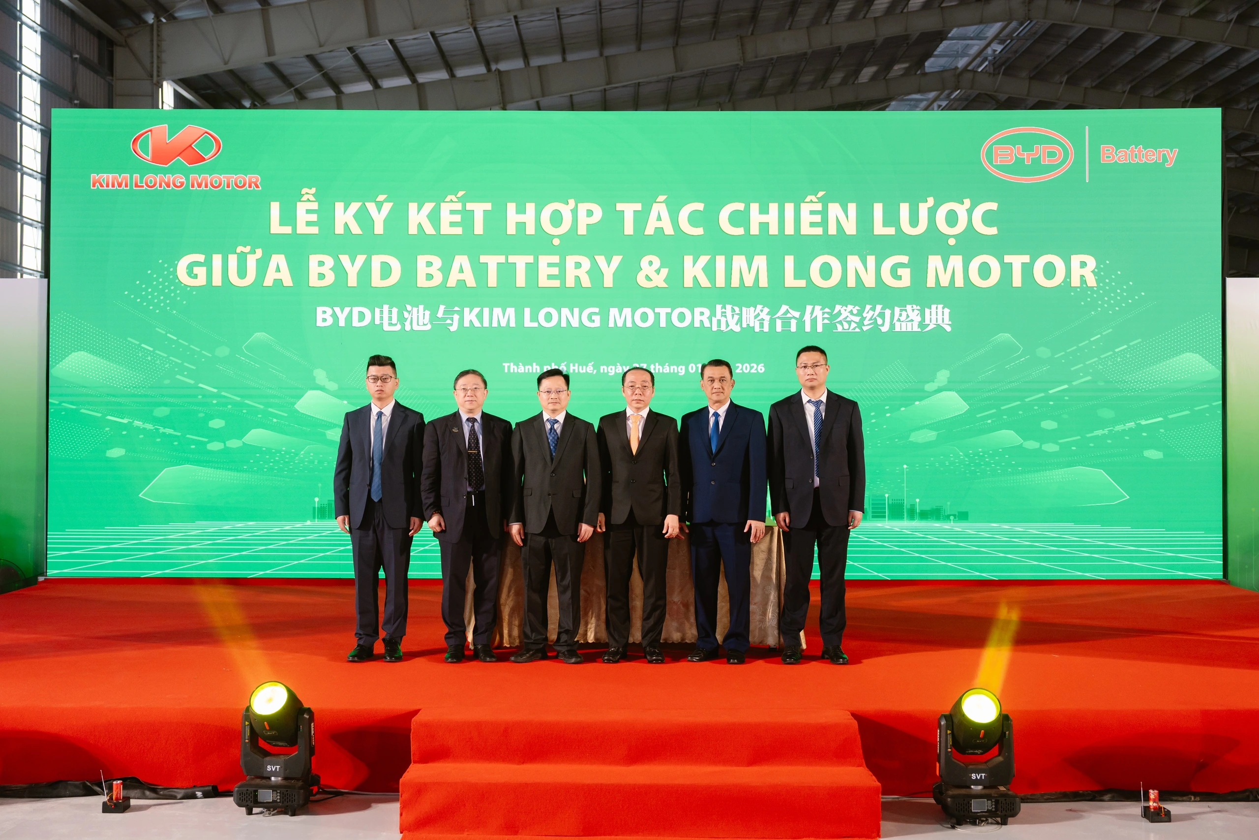 dong tho nha may san xuat pin byd kim long motor 1769497445073203867988 Kim Long Motor hợp tác BYD Battery, động thổ nhà máy pin 130 triệu USD tại Huế